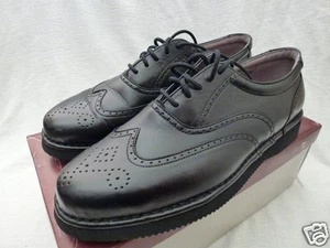 JARMAN Black Leather Wingtip Oxford Dress Shoes Size 10 M, NEW - Picture 1 of 7