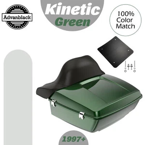 Advanblack Rushmore King Tour Pak Pack Pad KINETIC GREEN Fits 97+ Harley/Softail - Picture 1 of 13