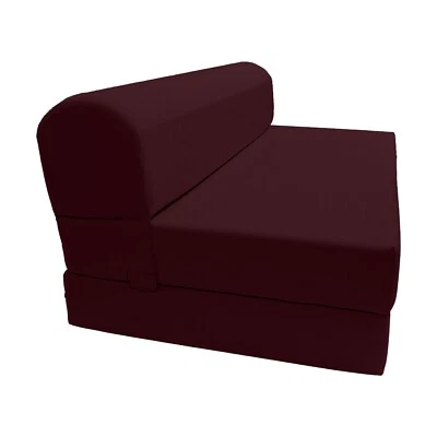 Burgundy Sleeper Chair Folding Foam Beds, Portable Guest Bed 6 x48x 72 - Image 1 of 4