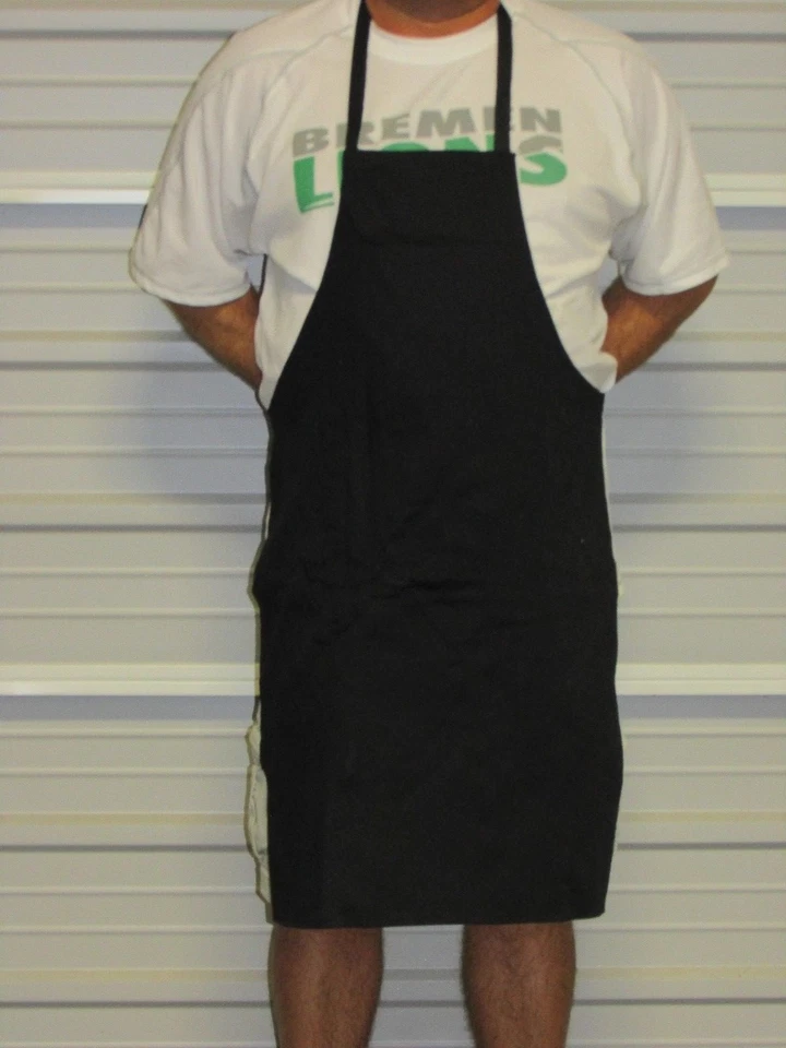 ¡NUEVO! DELANTAL DE TRABAJO DE ALGODÓN DE ALTA RESISTENCIA, 33" X 25", AZUL ÍNDIGO Foto 1 de 1