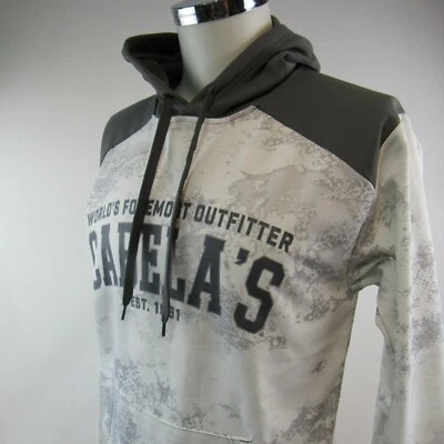 Cabela's Camouflage Sweatshirt Size SP Hunting Spell Out Logo Pullover Hooded - Image 1 of 4