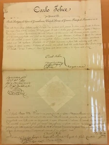Documento firmato da Carlo Felice di Savoia - Picture 1 of 1