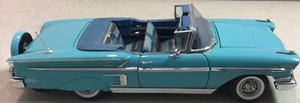 Danbury Mint 1958 Chevrolet Impala Convertible Turquoise 1/24 Scale Die Cast - Picture 1 of 6