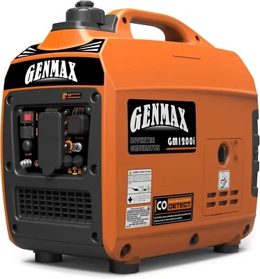 GENMAX 1,200-W Super Quiet Portable Gas Powered Inverter Generator w/ CO Sensor - Image 1 of 4