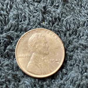 Centavo de trigo Lincoln 1941 P die Segunda Guerra Mundial dañado - Imagen 1 de 7