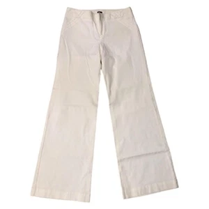 Gap Stretch Flared Leg Relaxed Pants Womens Size 6 Reg White Denim - Picture 1 of 8