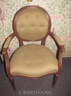 Elegante sillón tapizado Ethan Allen 7112 acolchado respaldo redondo ¡OFERTA! Foto 1 de 4