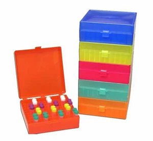 MTC Bio R1020, Storage Box, Hinged Lid, Rainbow Pack Of Assorted Colors, 5/pk - Picture 1 of 1