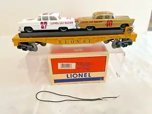 LIONEL6-19423 #1 LIONEL CIRCLE RACING FLATBED~w~2 RACE CARS-BLT-1-96 NEW - Picture 1 of 4