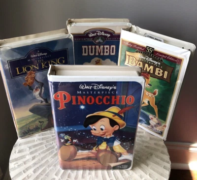 Set of 4 Vintage Disney Masterpiece Collection VHS Movies - Image 1 of 4