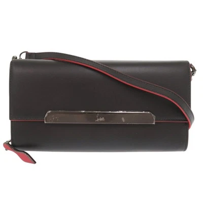 AUTHENTIC Christian Louboutin Shoulder wallet long wallet Black Leather - Image 1 of 4