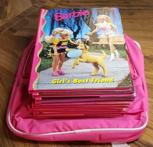 Lot of 10 Barbie & Friends Book Club Hardcover Children's Books 1998 & Backpack - Imagen 1 de 15