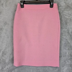 J.Crew Rock Damen 0 rosa Struktur Strick Stretch Bleistift gefüttert Reißverschluss hinten K5588 - Bild 1 von 10