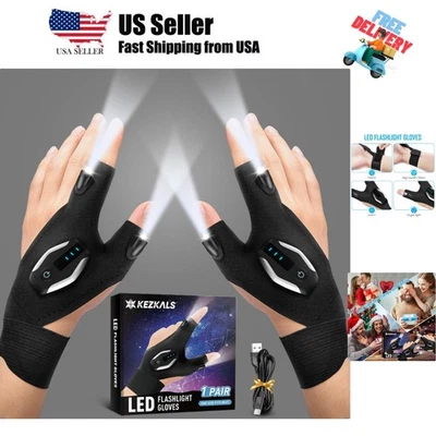 Stocking Stuffers for Adults Men Rechargeable Flashlight Gloves, Gift for Men... - Image 1 of 4