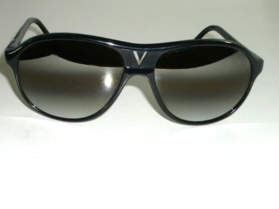 VINTAGE VUARNET Px 085 DEEP BROWN GRADIENT MIRROR CRYSTAL BLACK SKI SUNGLASSES - Image 1 of 4