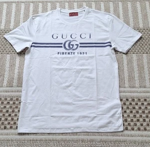 Mens Gucci T Shirt With Graphic Print Logo Design 👌 - Picture 1 of 7