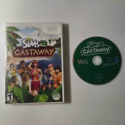 The Sims 2 Castaway Wii Video Game Multiplayer Survival No Manual - Image 1 of 2