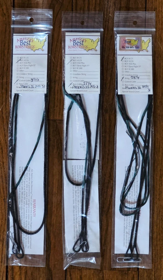 ABB- Maxxis 35 String/Cable Set- Buss 37 1/4", Control 39 1/2", String 50 1/4" - Image 1 of 1