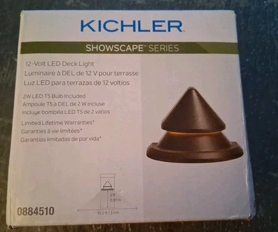 Kichler 180-Lumen 2Watt Olde Bronze Hardwired LED Outdoor Step & Stair light NEW - Image 1 of 2