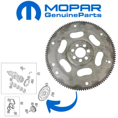 MOPAR FLYWHEEL / FLEX PLATE FOR JEEP CHEROKEE WRANGLER 2018-2024 2.0L 52108938AA - Image 1 of 2