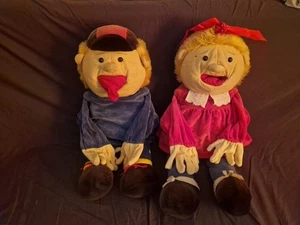 Vintage Robo Educational Toys | Large Handpuppet Friends TOM & TINA Length 70cm - Picture 1 of 21