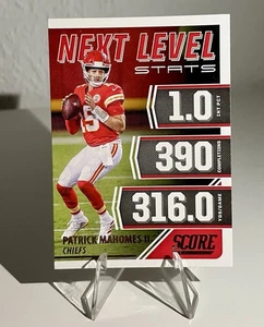 2021 Panini Score Football Next Level Stats Patrick Mahomes II #NL2 Kansas City - Bild 1 von 2