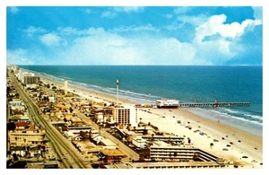 CARTOLINA - Daytona Beach Florida Pier Boardwalk Ocean Ave. - Vintage 171013 - Foto 1 di 8