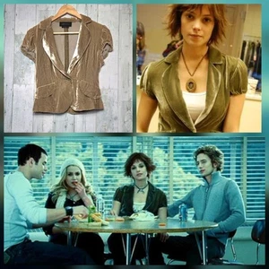 BCBGMaxazria ASO Alice Cullen Twilight Alt Color Silk Blend Velvet Y2K Metallic - Picture 1 of 7