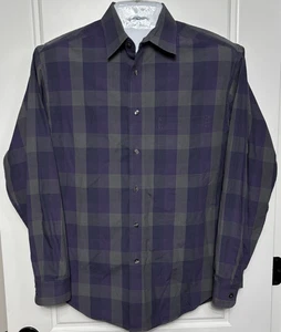 Roundtree and Yore Classic Button Down Long Sleeve Plaid Shirt- Men's Medium - Picture 1 of 3