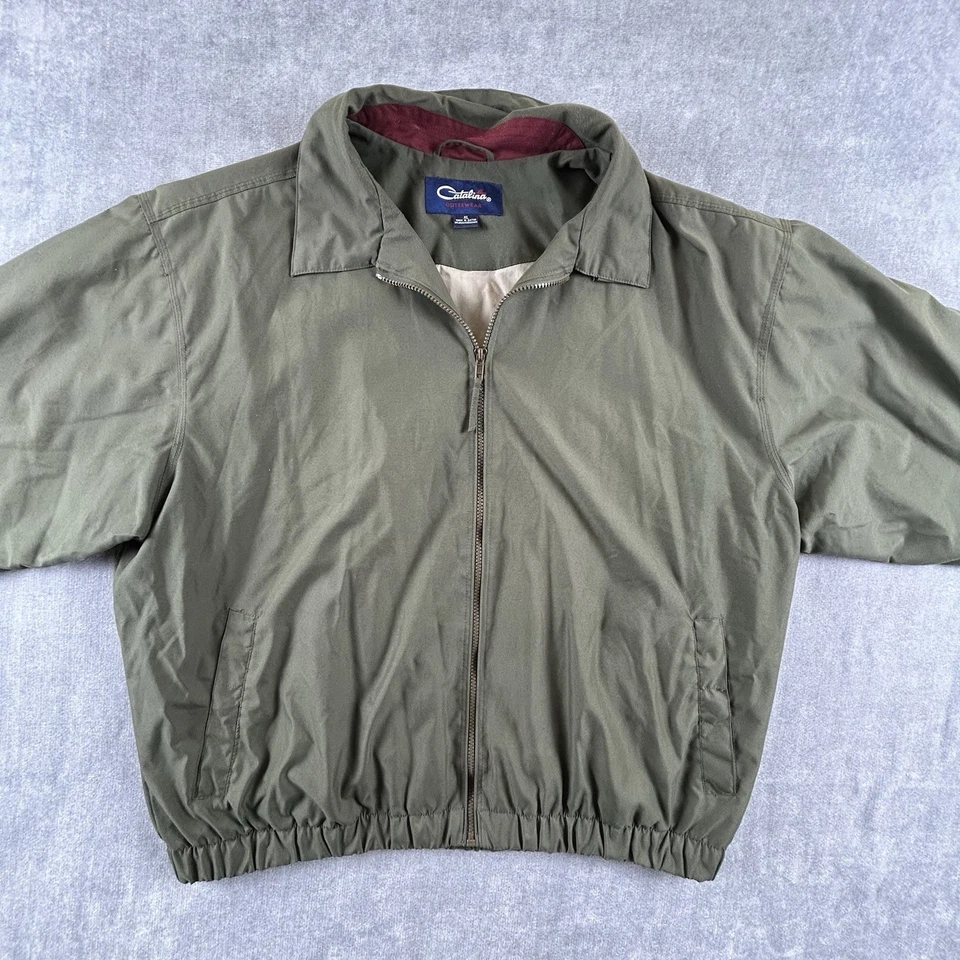 Catalina Outerwear Chaqueta Ligera Para Hombre XL Verde Cremallera Completa Informal Foto 1 de 4