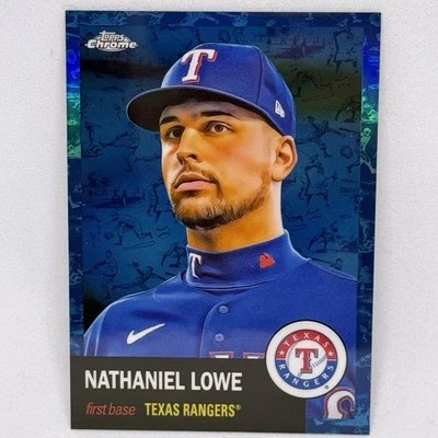 2022 Topps Chrome Platinum NATHANIEL LOWE #447 BLUE TOILE REFRACTOR  /199 - Image 1 of 3