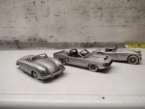 Vintage Danbury Mint Pewter 1/43 Scale Cars Lot Of 3 - Picture 1 of 13