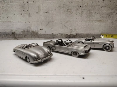 Vintage Danbury Mint Pewter 1/43 Scale Cars Lot Of 3 - Image 1 of 4
