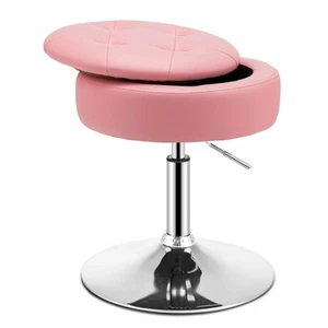 Tufted Vanity Stool with 51-66 cm Height Adjustable & 360° Swivel Makeup Chair - Picture 1 of 10