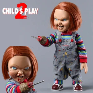 Child's Play 2 - Menacing Chucky Talking Doll 15" Mega Scale Official Mezco  - Picture 1 of 14