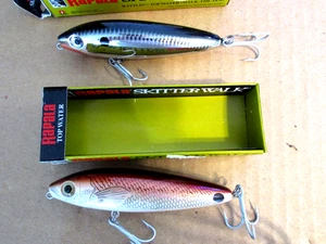 2-New Rapala 5/8oz Skitter Walk 4 3/8" 1 Redfish & 1 Chrome NIB - Picture 1 of 3