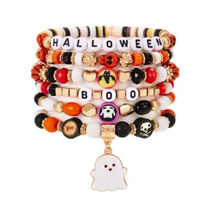 BOO HALLOWEEN 6 Pack HALLOWEEN Bracelets HALLOWEEN Decorations Accessories hot' - Picture 1 of 12
