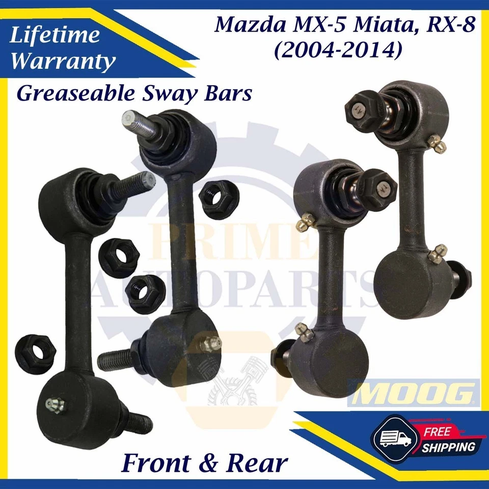 MOOG OEM Front & Rear Sway Bar Links For 2004-2014 Mazda MX-5 Miata/RX-8 - Image 1 of 4
