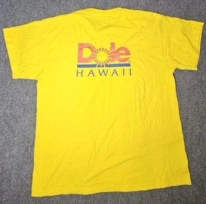 Vintage Dole Hawaii Hemd Herren Gr. L Gelb Baumwolle Grafik Freizeit Kurzarm  - Bild 1 von 9