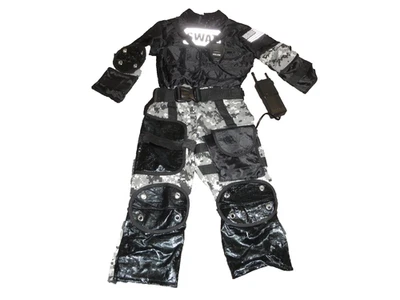 KIDS BLACK & GRAY CAMO SWAT TEAM POLICE OFFICER COSTUME SIZE 3-4 - Image 1 of 4