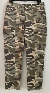 J. Crew Vintage Straight Cargo Hose Camouflage Camouflage Stretch Damen Gr. 31 Neu mit Etikett - Bild 1 von 4