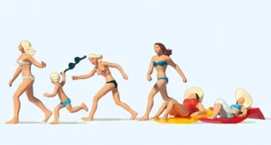 Preiser 10211 On The Beach Pre Painted Model Gauge H0/00 1:87Scale Figure Set 2n - Picture 1 of 19