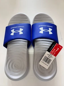 DESLIZADORES UNDER ARMOUR BLANCO Y AZUL TALLA UK 6 - Imagen 1 de 6