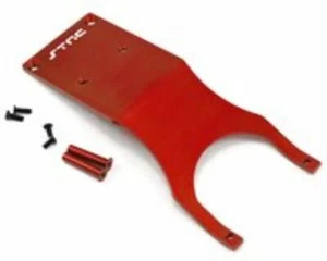 ST5837R STRC Aluminum Front Skid Plate Set (w/steering posts) (Red) Slash 2wd - Picture 1 of 9