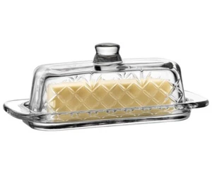 Premium Glass Butter Dish with Lid: Stylish Serveware for Fresh Butter' Royalty - Picture 1 of 5