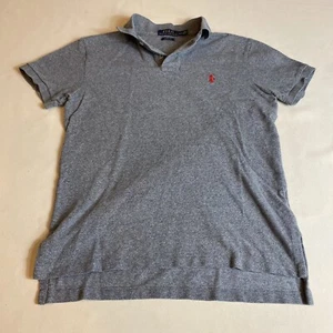 Polo Ralph Lauren Herren Gr. Small meliert grau S/S Polo rot Logo Shirt - Bild 1 von 8