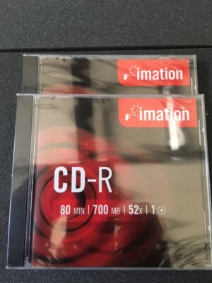 Imation CD-R80 Recordable Compact Disc X 2 80Min 700MB 52 X Speed Sealed - Image 1 of 4