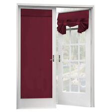 Punch-Free French Door Curtain Thermal Insulated Blackout Curtains Patio Drapes