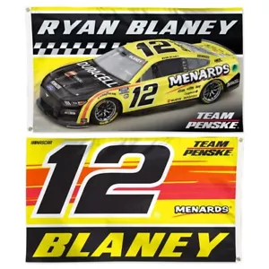 RYAN BLANEY #12 MENARDS DURACELL 3'X5' 2-SEITIGE DELUXE FLAGGE NEU WINCRAFT 👀🏁 - Bild 1 von 1