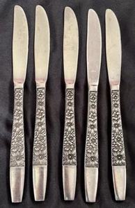 5 Vintage Hanford Forge Spring Lake Edelstahl Blumen Besteck Messer Japan MCM - Bild 1 von 5